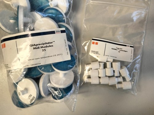 Lot Of 25 QIAgen QIAprecipitator Midi Modules 1014644 + 10 caps 1025517 - Picture 1 of 2