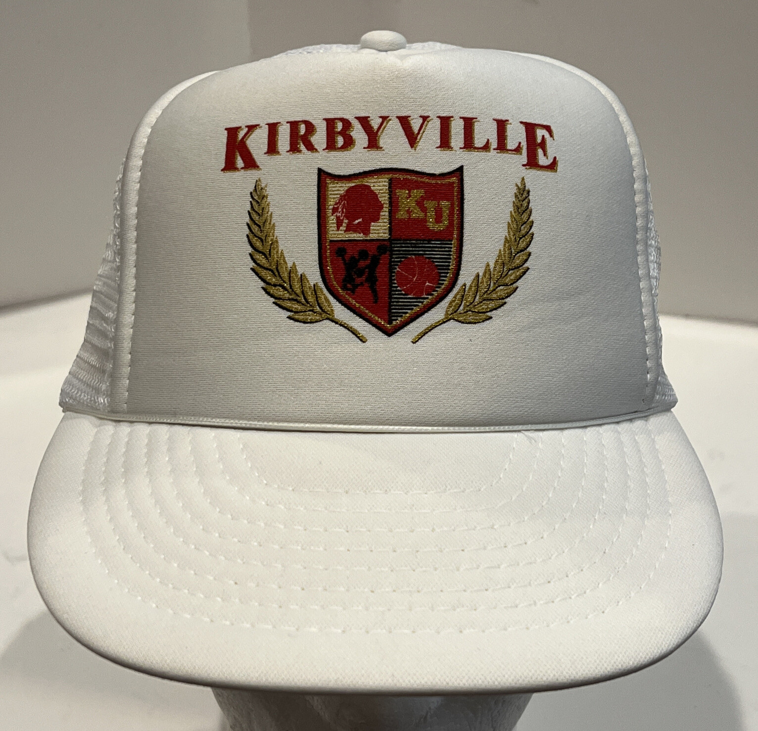 Vintage Kirbyville Branson Missouri Indian Head White Mesh SnapBack Baseball Cap