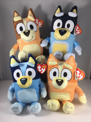 TY Beanie Baby Bluey, Bingo, Bandit (Dad), Chilli (Mum) Dog 7