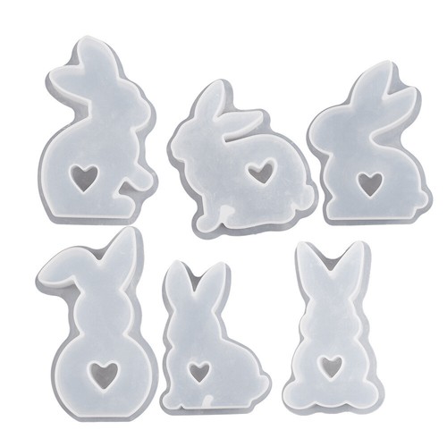 Easter 3D Bunny Rabbit Silicone Resin Casting Mold for Home Decoration DIY Mould - Picture 7 of 19