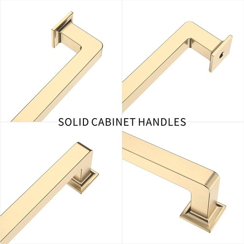 5 Zoll 10er-Pack gebürstetes Messing Schrank zieht Küche Schrank Griffe Küche Kabine - Bild 7 von 7