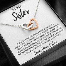 To My Sister Necklace, Brother to Sister, Birthday gift For Sister from Brother