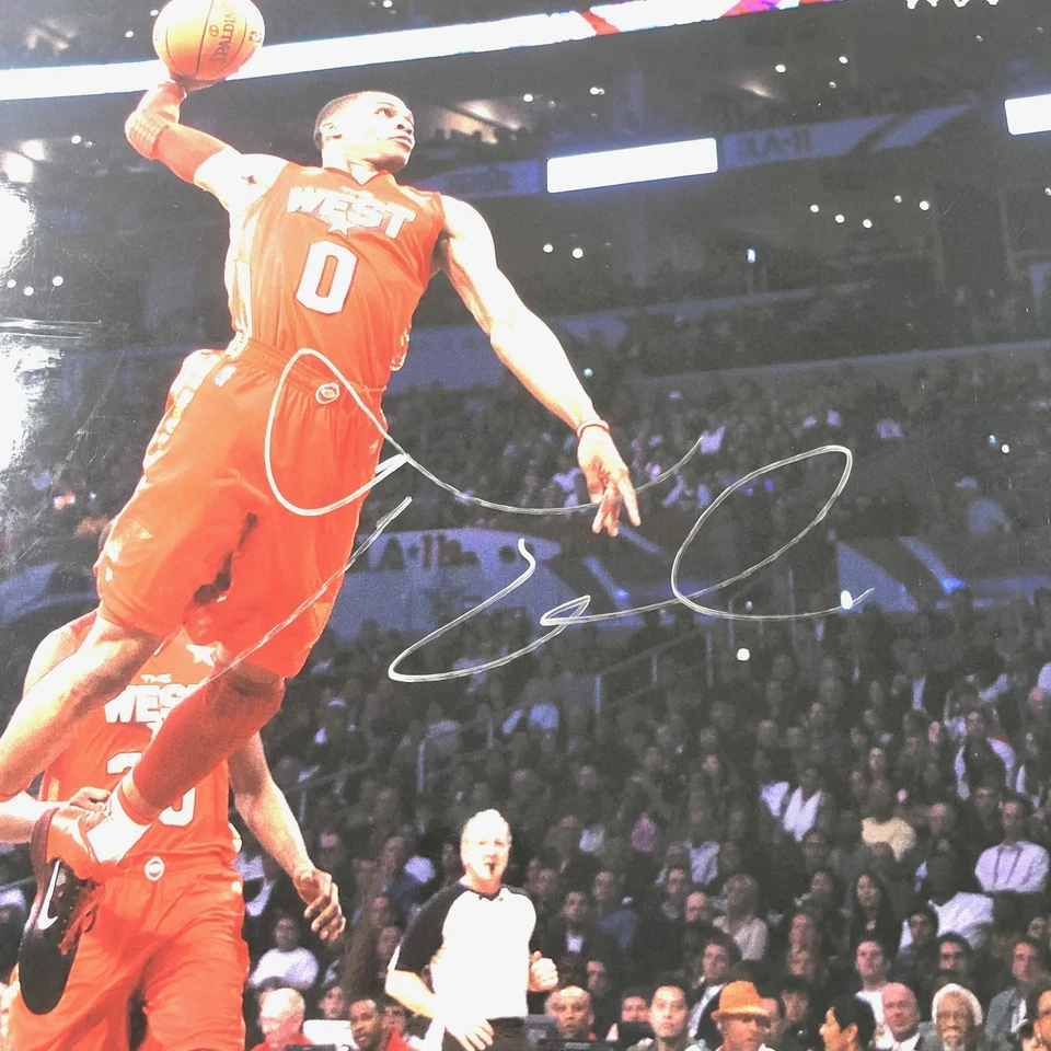 Foto firmada por Russell Westbrook 16x20 PSA/DNA Oklahoma City Thunder autografiada Foto 2 de 3