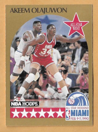 AKEEM OLAJUWON HOUSTON ROCKETS ALL-STAR WEST #23 NBA HOOPS 1990-91 - 第 1/2 張圖片