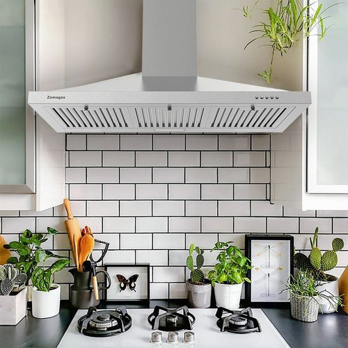 36 inch Kitchen Range Hood Stainless Steel Wall Mounted 3-Speed Adjustable New - Picture 6 of 12
