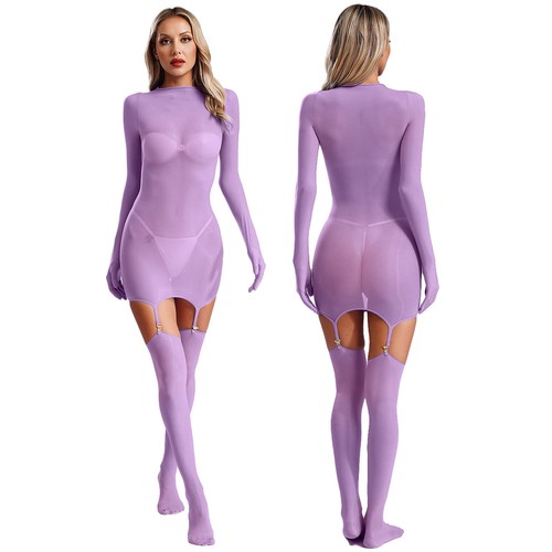 Women's Jumpsuit Bodycon Bodysuit Gift Bodystockings Role Play Leotard Pole - Picture 37 of 61