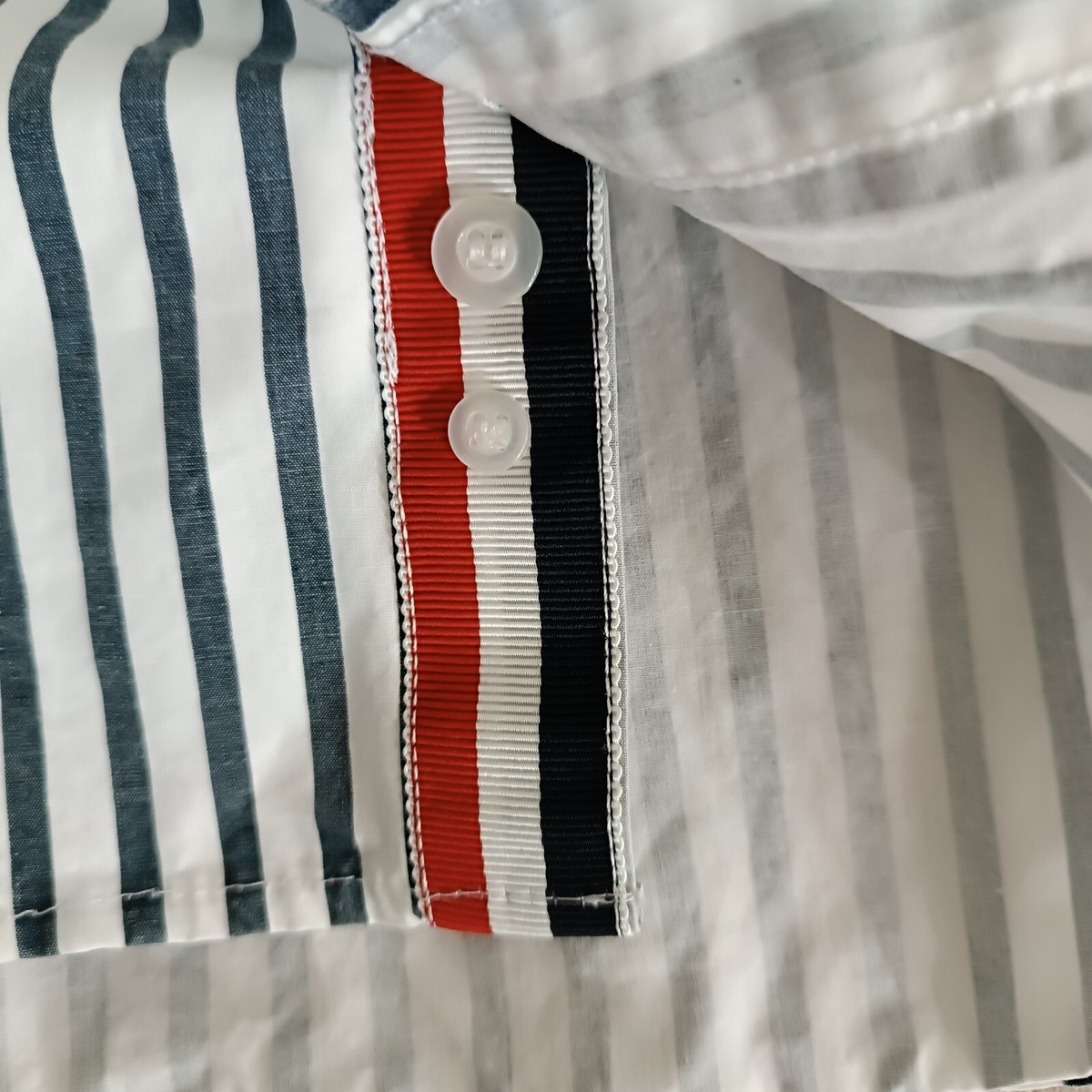 Thom Browne New York Womens button down Shirt Size 1 Striped Thom Browne New York Womens button down Shirt Size 1 Striped