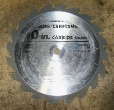 Craftsman 315 113 10" Table Saw Blade, 20T, 20 Tooth, Carbide Tipped, 5/8" Arbor