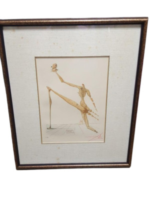 Salvador Dali ''DIVINE COMEDY'' Litograph Art Print Signed and Framed Vintage