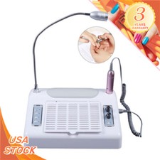 5 in1 Electric Nail Drill Machine Nail Art Dust Collector LED Lamp Manicure 96W