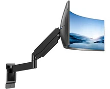 HUANUO 49 inch Ultrawide Monitor Wall Mount, Heavy Duty Monitor Arm with Prem...