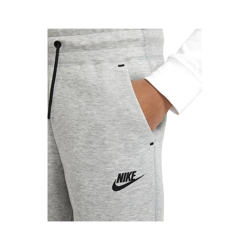 Nike Girls Sportswear Tech Fleece Jogger Pants Heather Grey CZ2595-091 SZ XS-XL - Image 4 of 4