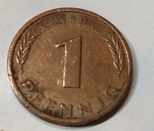 1 Pfennig Glückspfennig. Glück . Geburtstag Jahrgang 1978