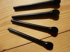 LUTE PEGS, SET OF FOUR, PROFESSIONAL QUALITY, CHOOSE EBONY OR BOXWOOD
