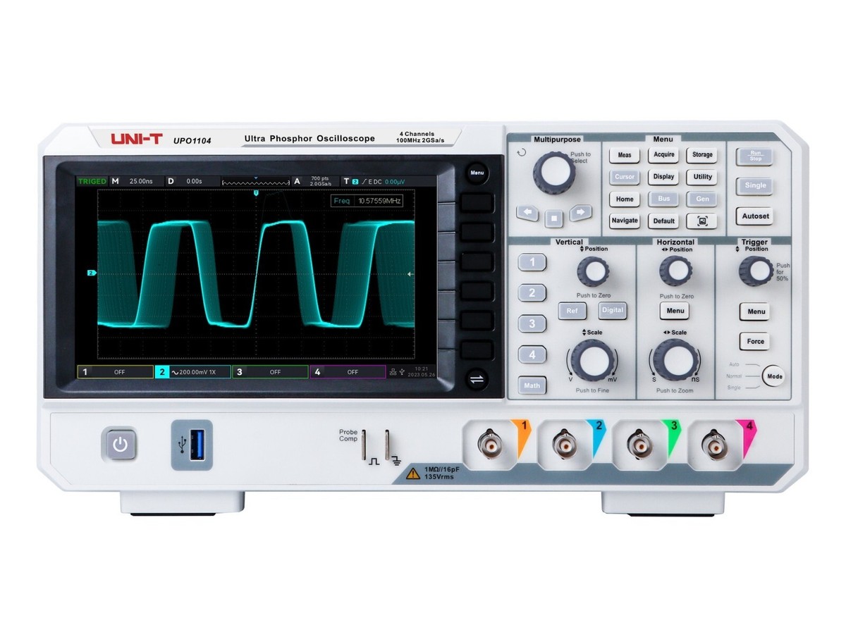UNI-T UPO1104 100MHz Oscilloscope 4Ch Digital Storage Oscilloscope