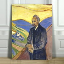 EDVARD MUNCH - Friederich Nietzsche - CANVAS ART PRINT POSTER - 24x18"