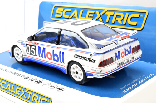 Scalextric "Mobil" Ford Sierra RS500 DPR W/ Lights 1/32 Scale Slot Car C4505 - Picture 3 of 3