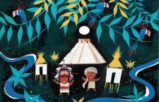 Mary Blair it's a small world Mexico Mayan Pyramid Concept Disney Art Poster