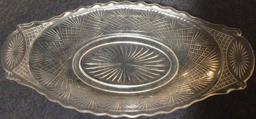 Vintage EAPG Campbell Jones MENLO Flattened Diamond Sunburst Relish Dish 1880 - Picture 2 of 4