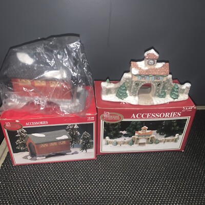 VTG LOT OF 2 DICKENS COLLECTABLES Porcelain Accessories ! BRAND NEW!