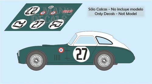 Decals Aston Martin DB3 Le Mans 1952 1:32 1:24 1:43 1:18 slot calcas - Picture 4 of 4