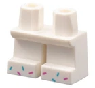 LEGO New Sugar Plum Fairy Minifig Legs White Short Azure Magenta Sprinkles D481