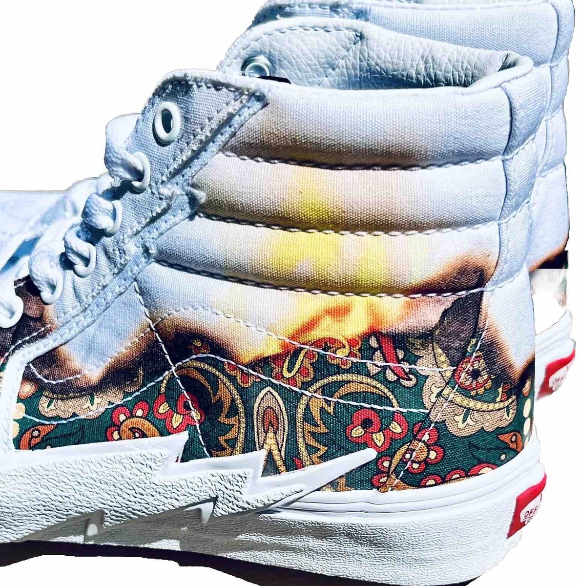 VANS SK8-HI Bolt Big Reveal White Size 9 Mens Canvas Skate VANS SK8-HI Bolt Big Reveal White Size 9 Mens Canvas Skate