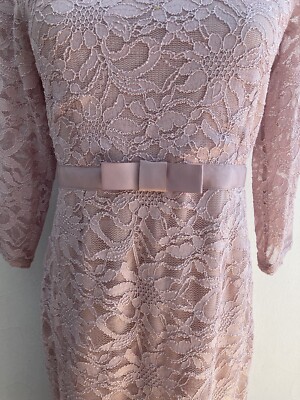 asos pink lace maternity dress TFNC Maternity Bridesmaids chiffon maxi dress with lace detail in mauve