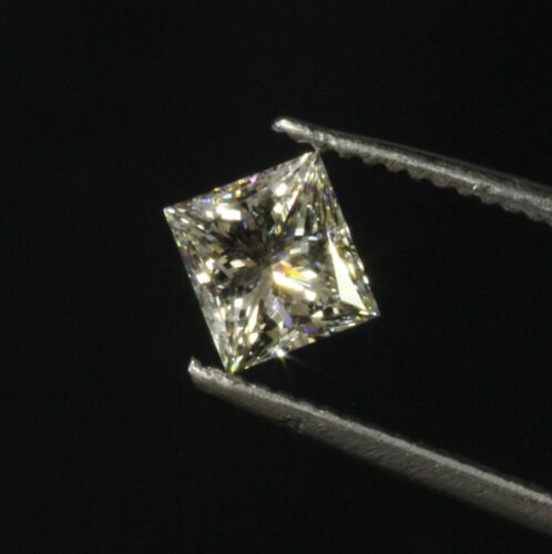 GIA certified loose .55ct I1 J princess cut diamond vintage antique Natural - Imagen 4 de 7