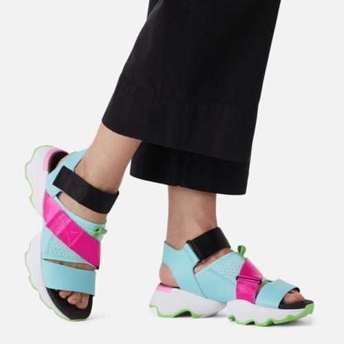 Nuevo Sorel Kinetic Impact Sandalia Deportiva Zapatos Plataforma Azul Rosa Blanco Para Mujer 8 - Imagen 15 de 15