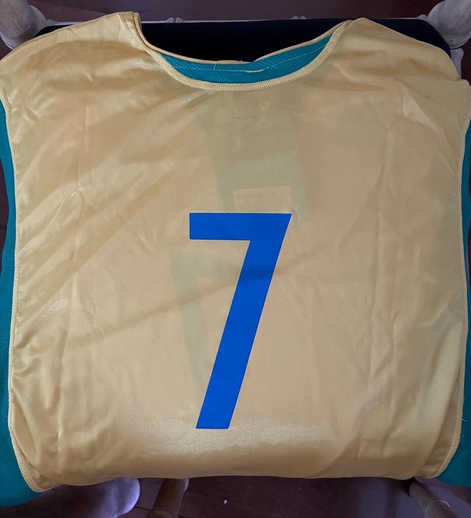 BRAZIL NATIONAL GIBA 7 VOLLEYBALL OLYMPIKUS YELLOW JERSEY NEW WITH