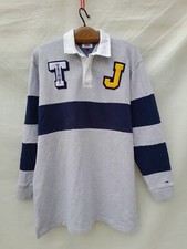 Tommy Hilfiger Jeans Rugby Shirt dress Women's Small Grey Blue 100 Cotton
