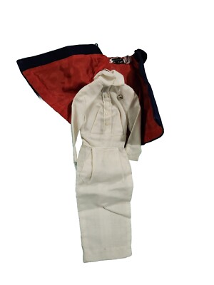 Vintage 1961-1964 BARBIE DOLL Regis. Nurse OUTFIT#991 Dress,Coat&Shoes by Mattel