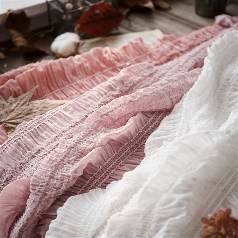 Pleated Evening Dancing Dress Elastic Fabric Costume Gown Sequin Lace Trim 0.5 M thumbnail 5