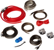 Rockford Fosgate RFK4D 4 AWG Complete Dual Amp Installation Kit Full Spec Cable