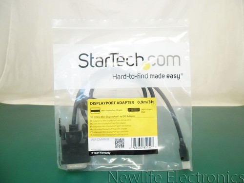 (New) StarTech 20-pin DisplayPort to 25-pin DVI-D (Male) Adapter MDP2DVIMM3B - Picture 1 of 5