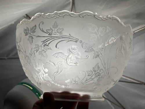 Set 5 Figural Antique Vtg Art Nouveau Victorian Deco Glass Lamp Shade Gas Oil 4" - Imagen 9 de 22