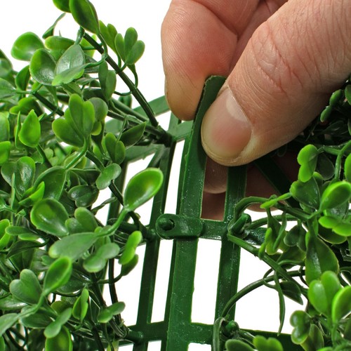 Artificial Boxwood Topiary Wall Panels, Green Hedges and Privacy Screen, 8 SQFT - Picture 5 of 9