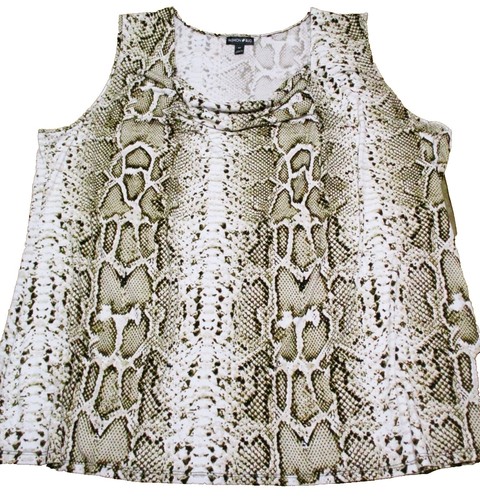 Débardeur Fashion Bug Taille 4X (plus) Bleu à Volants Imprimé Animalier – Chic Et Léger