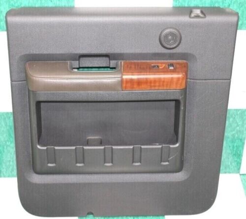 11-16 F250 Crew Black Mesa Brown Leather LR Rear Interior Door Trim Panel Driver