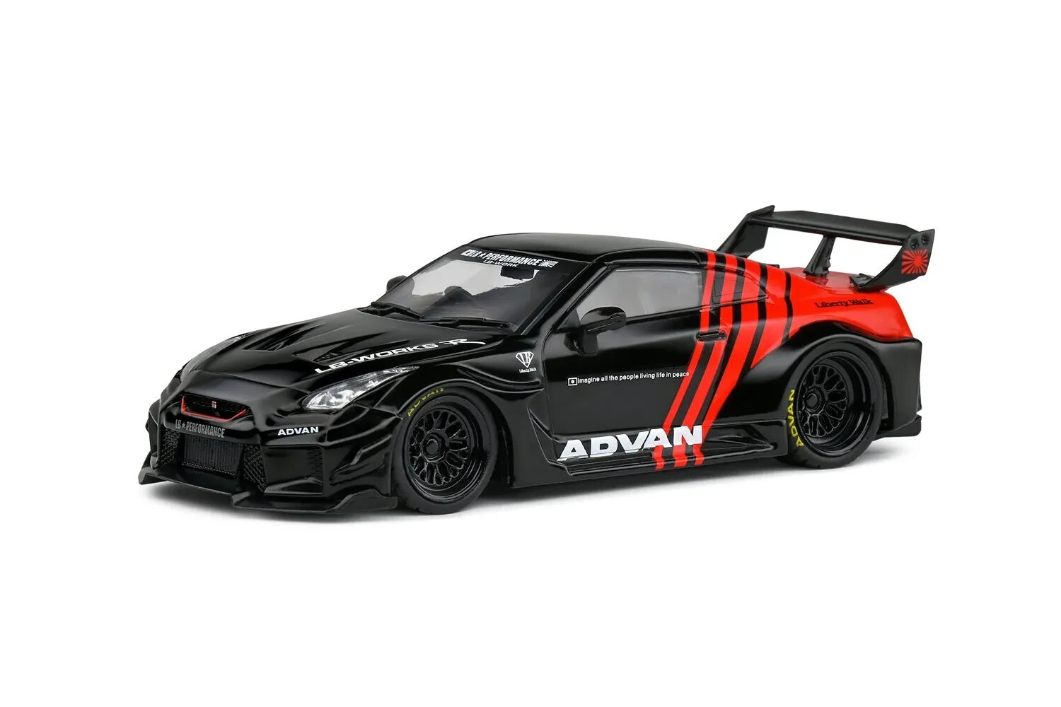 Solido 1/43 Nissan GT-R (R35) W/LibertyWalk Body Kit Diecast Car - New