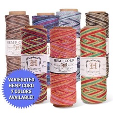 0.5mm Variegated Hemp Cord Spool Jewelry Making Macrame Crochet Gift Wrapping