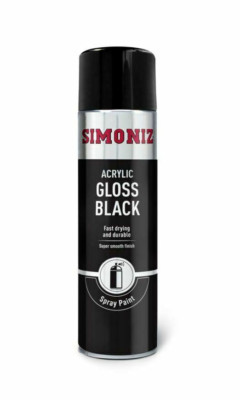 Simoniz Gloss Schwarz Acryl Autolack Aerosol Spray Aerosol 500ml