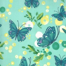 Cottage Bleu By Robin Pickens For Moda - Dewdrop Butterflies 48691-13