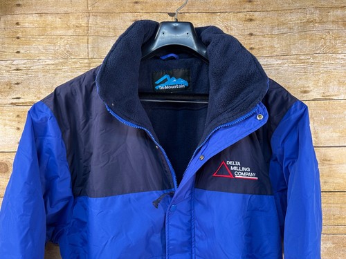 TRI-MOUNTAIN FULL ZIP JACKET LS COAT NAVY ROYAL BLUE POCKETS MEN'S MEDIUM ⛳EUC⛳ - Picture 3 of 15