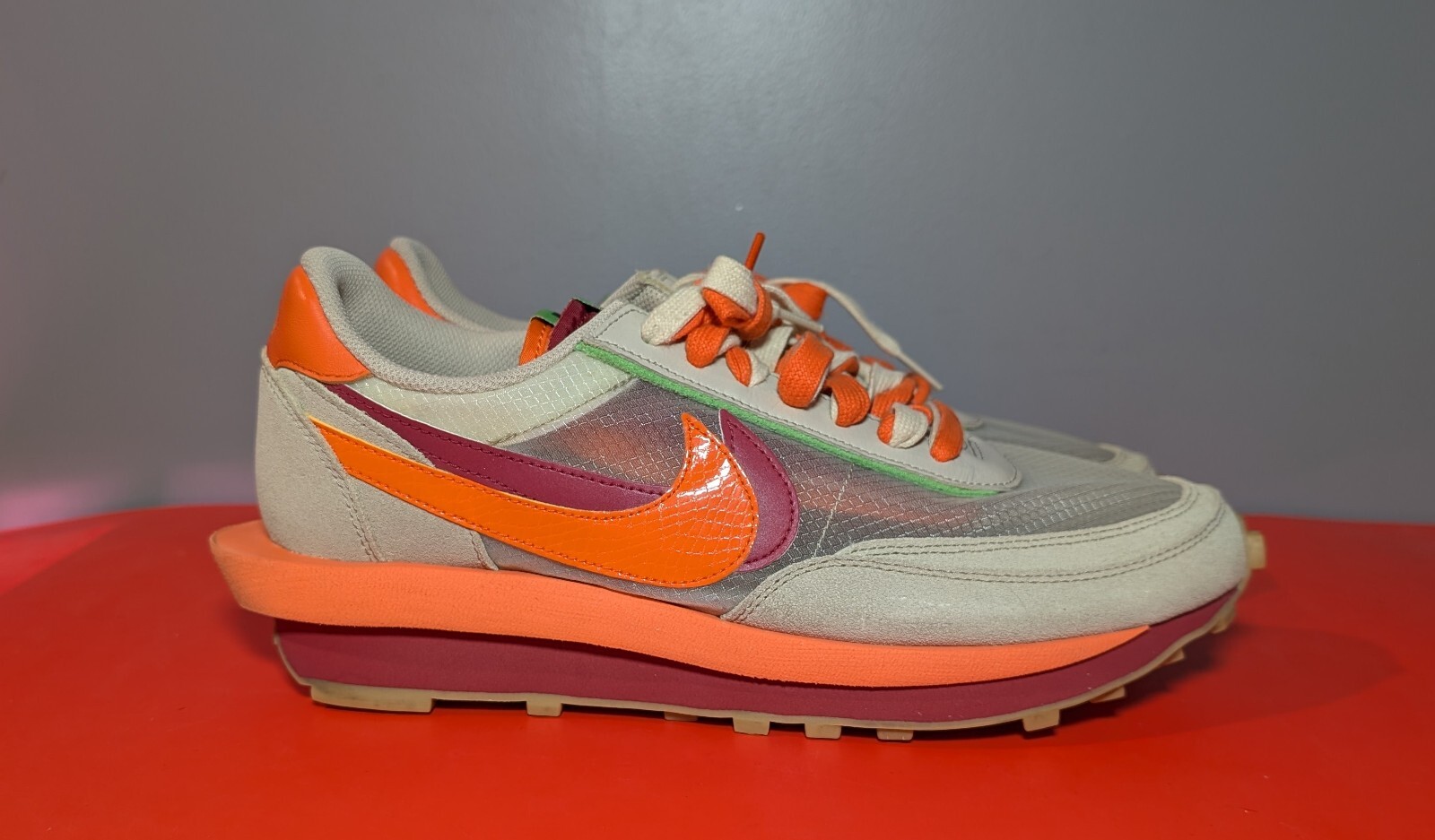 SACAI X NIKE Taglia 12 Nike Sacai x Clot x LD Waffle Net Orange Blaze