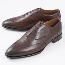 Pastori by di Bianco 'Augustus' Brown Calf Leather Wholecut Dress Shoes US 12