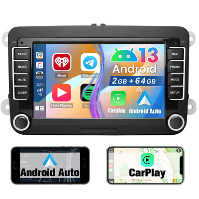 7'' Autoradio Android 13 GPS Navi WiFi für 2 DIN VW GOLF 5 6 Passat Tiguan Touran