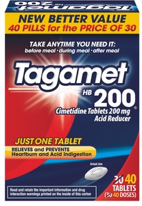 Tagamet Hb Acid Reducer Heartburn Cimetidine 200mg 40 Tablets Exp 04 2022 42037000783 Ebay