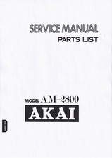 Servizio Manuale di Istruzioni per Akai AM-2800